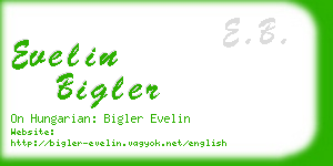 evelin bigler business card
